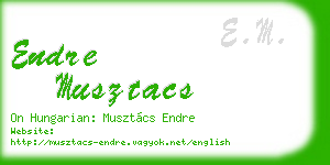 endre musztacs business card